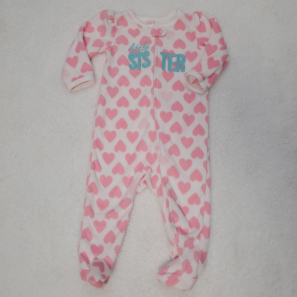 Carters 6-9m fleece little sister sleepr